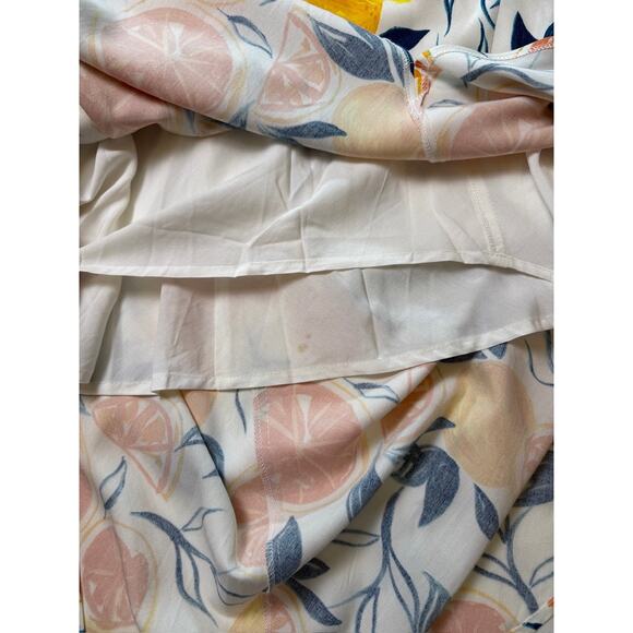 NWT Seven Wonders Citrus Print Marilla Midi Dress Tie Strap Sundress Size XL - Picture 13 of 14